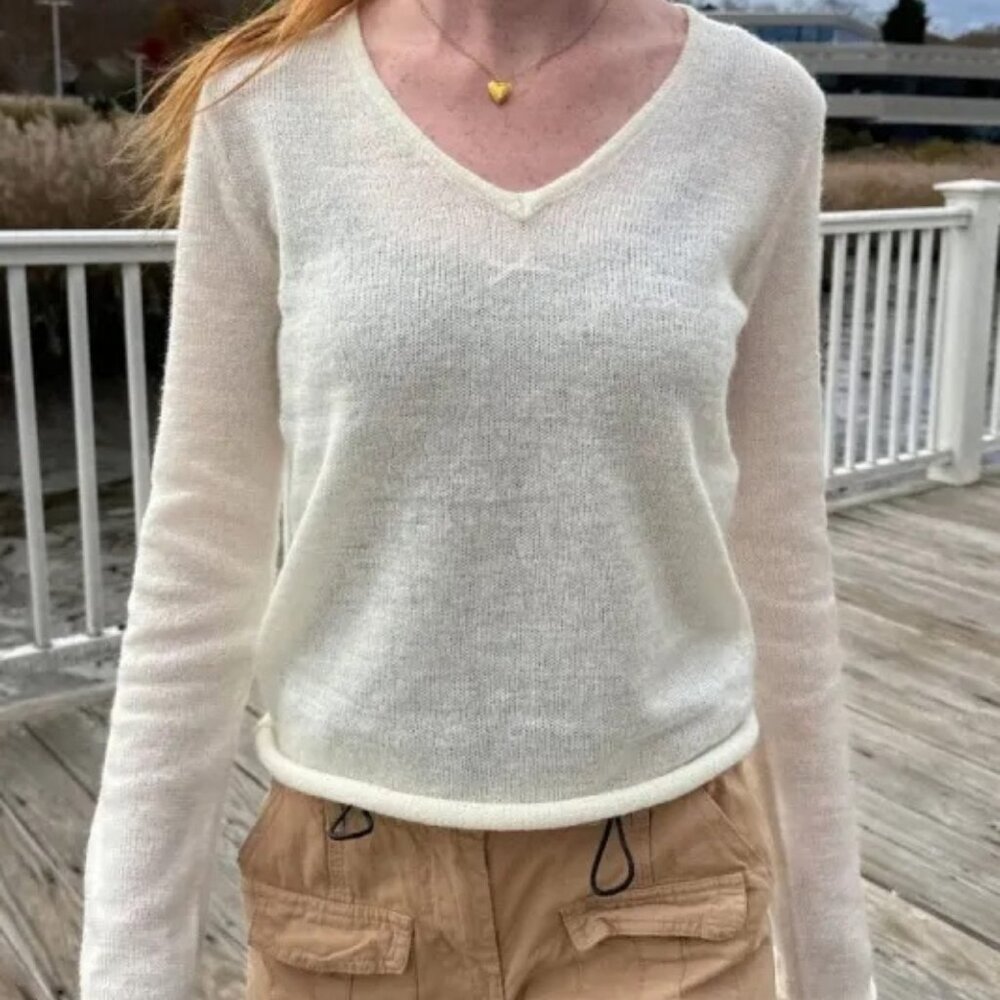 Brandy Melville Andi Mohair V-Neck Sweater